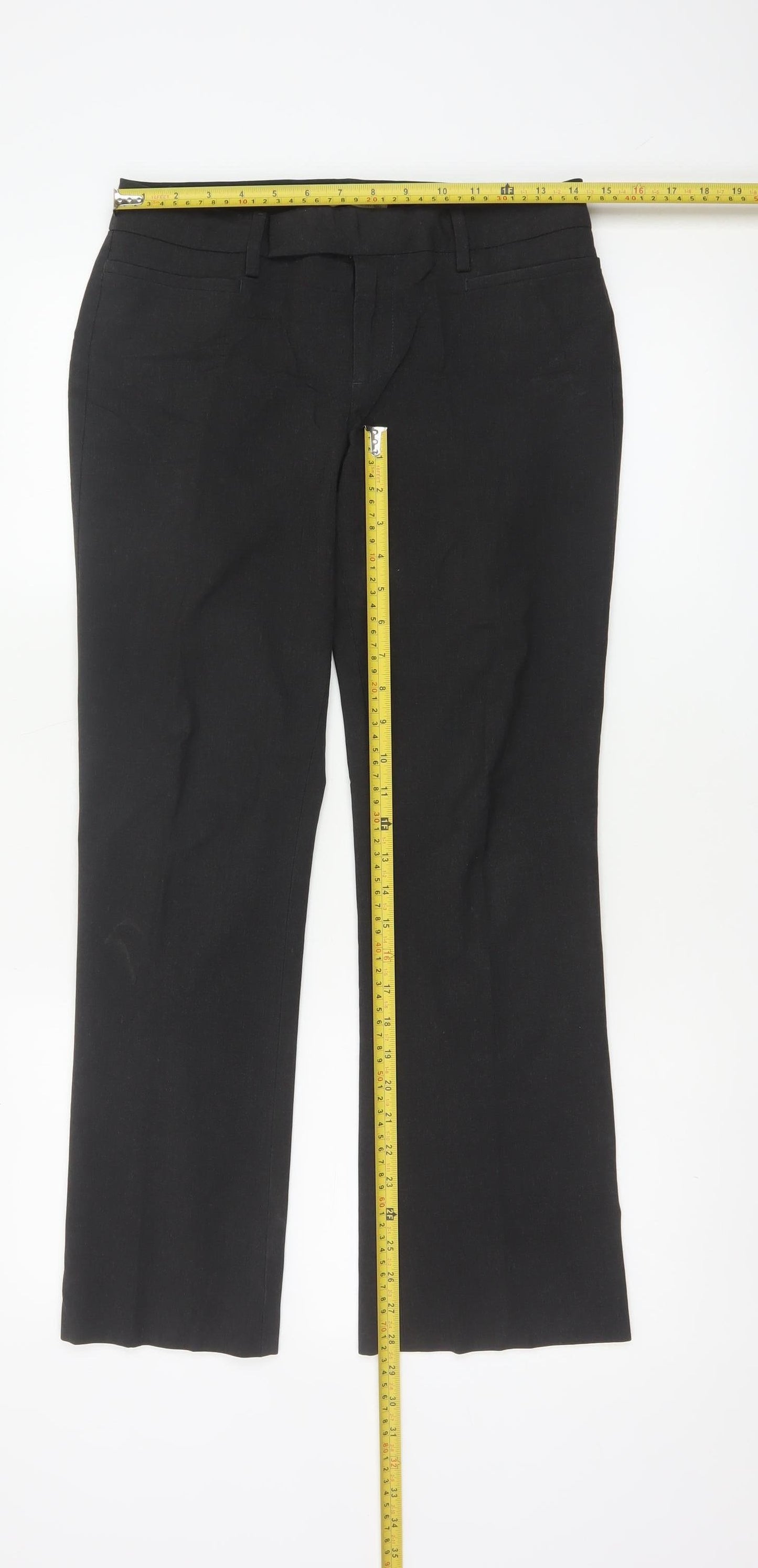 Gap Women Black UK 4 Modern Boot Stretch Tailored Work Trousers