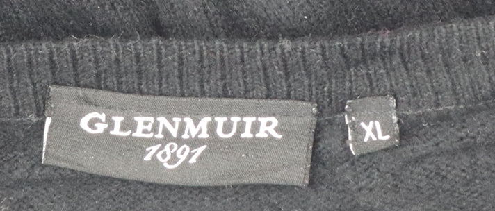 Glenmuir Men’s Black XL V-Neck Pullover Ryder Cup 2014 Lambswool Golf