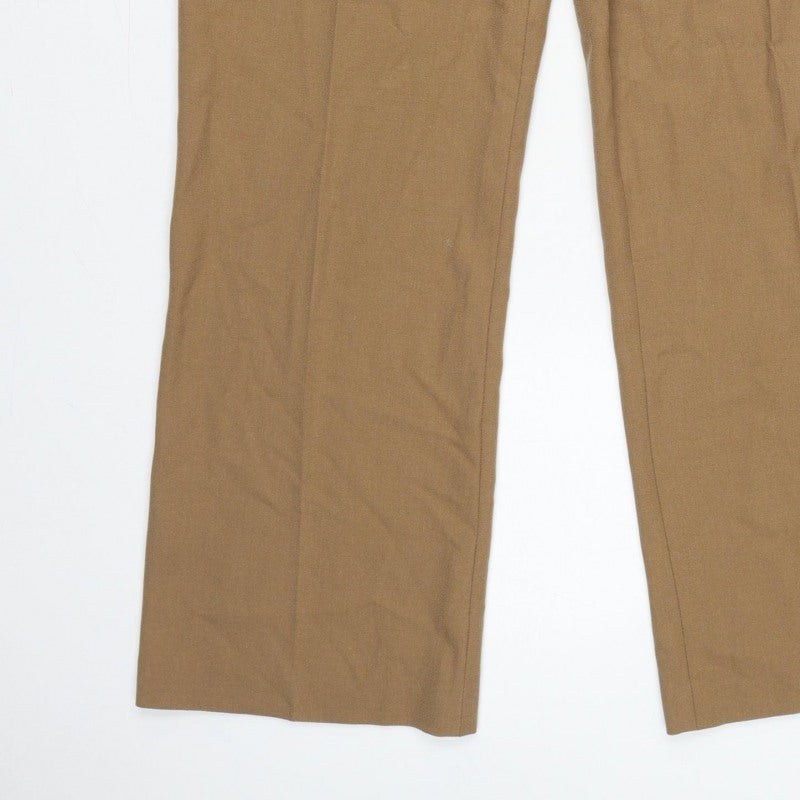 CC Women’s Brown Size 16 Straight Dress Trousers Button Workwear