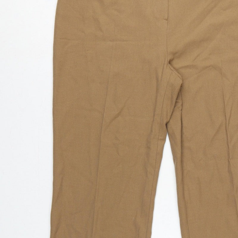 CC Women’s Brown Size 16 Straight Dress Trousers Button Workwear