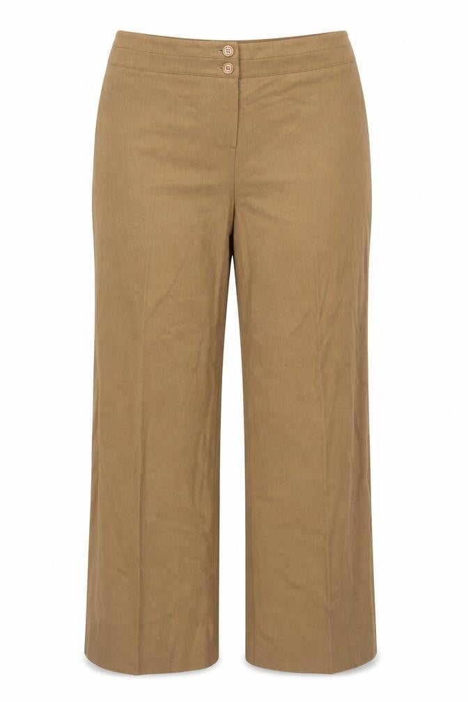 CC Women’s Brown Size 16 Straight Dress Trousers Button Workwear