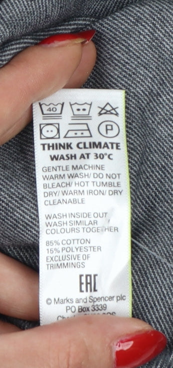 Marks & Spencer Girls Grey Pleated School Uniform Skirt 15-16 Years NWT