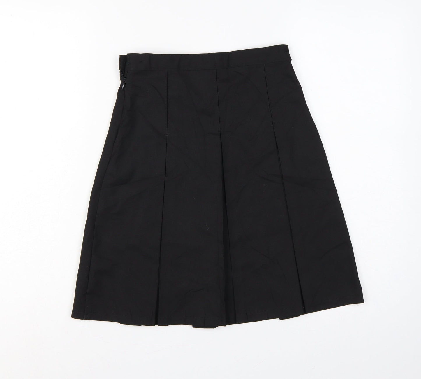 Marks and Spencer Girls Black 11-12 Years Slim Fit Pleated School Skirt