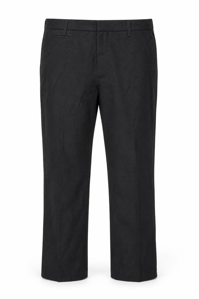 Front view of Marks & Spencer boys’ black 11-12 years plus fit skinny school trousers