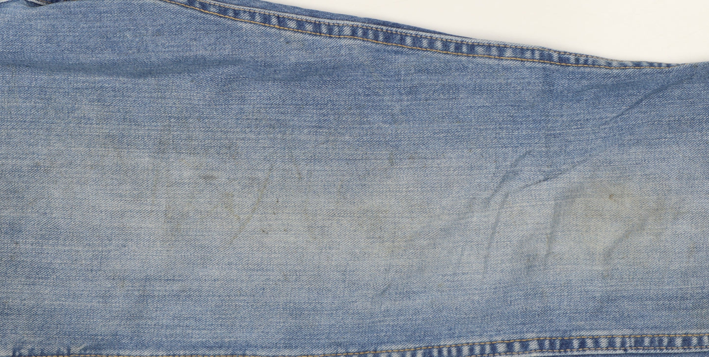 Wrangler Men’s Blue W32 L32 Crank Regular Straight Leg Jeans