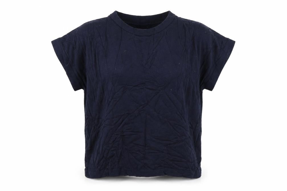 Nümph Women’s Navy Blue Size S Short Sleeve Crew Neck Viscose Knit Jumper