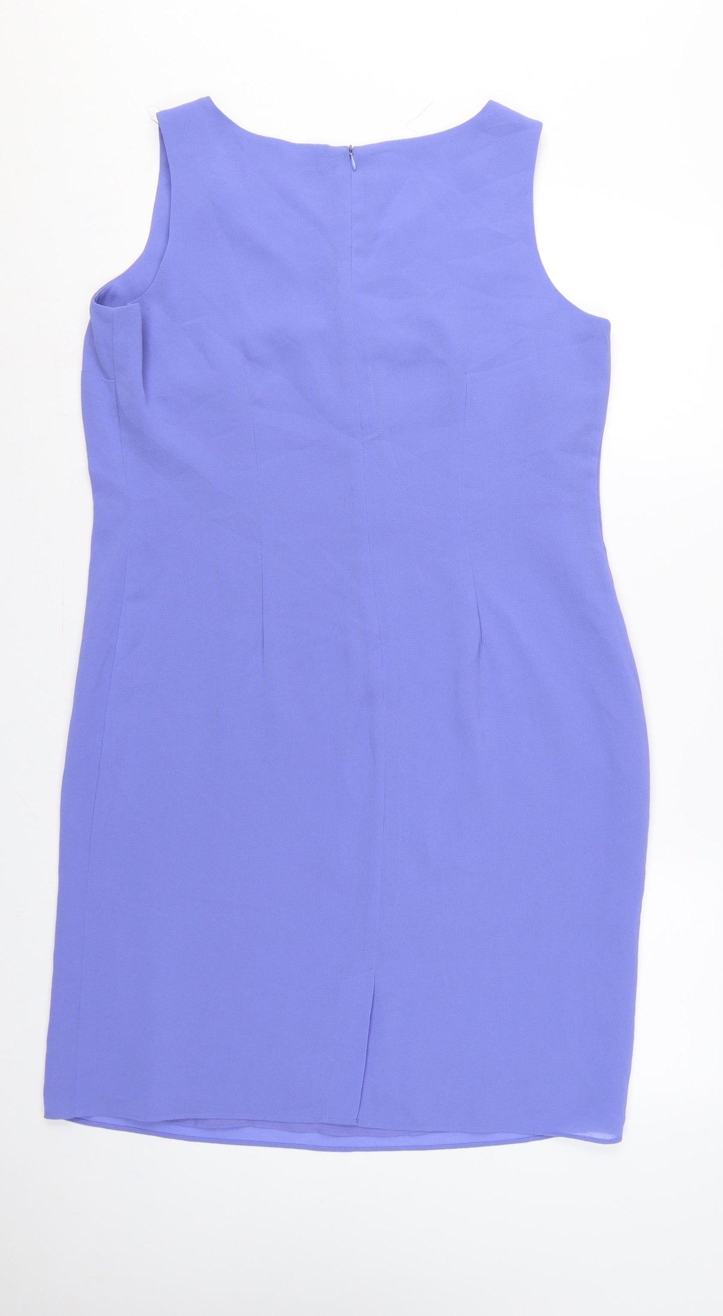 Studio I Women’s Purple Size 12 Sleeveless Sheath Knee Length Dress
