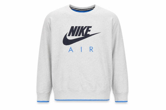 Nike Men’s Grey Blue Air Logo Graphic Pullover Sweatshirt L