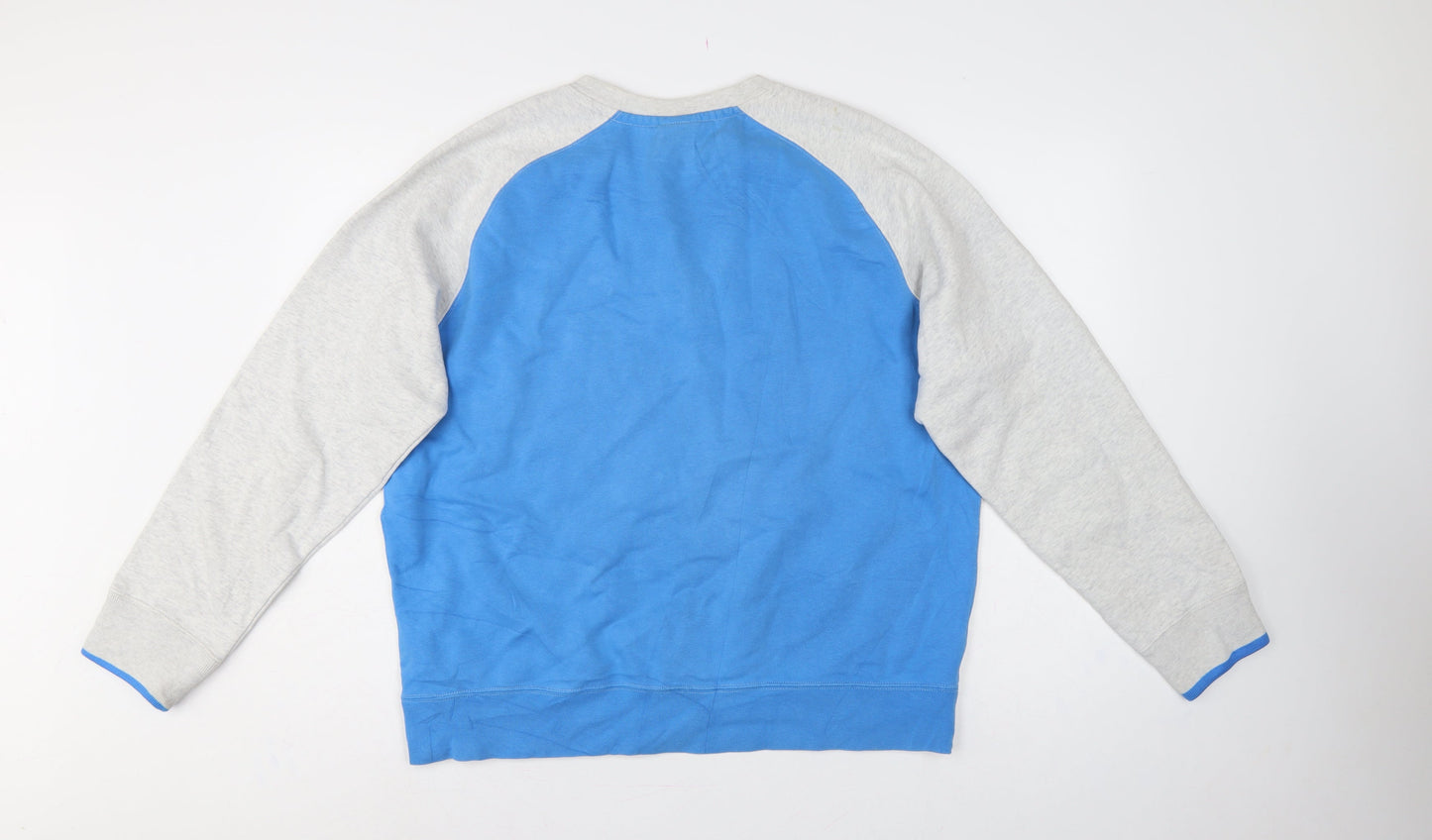 Nike Men’s Grey Blue Air Logo Graphic Pullover Sweatshirt L