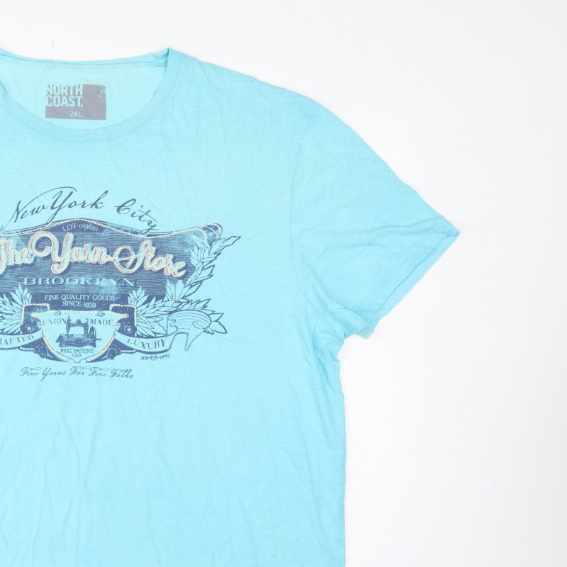Additional view of North Coast Men’s Blue 2XL New York City Graphic Print T-Shirt
