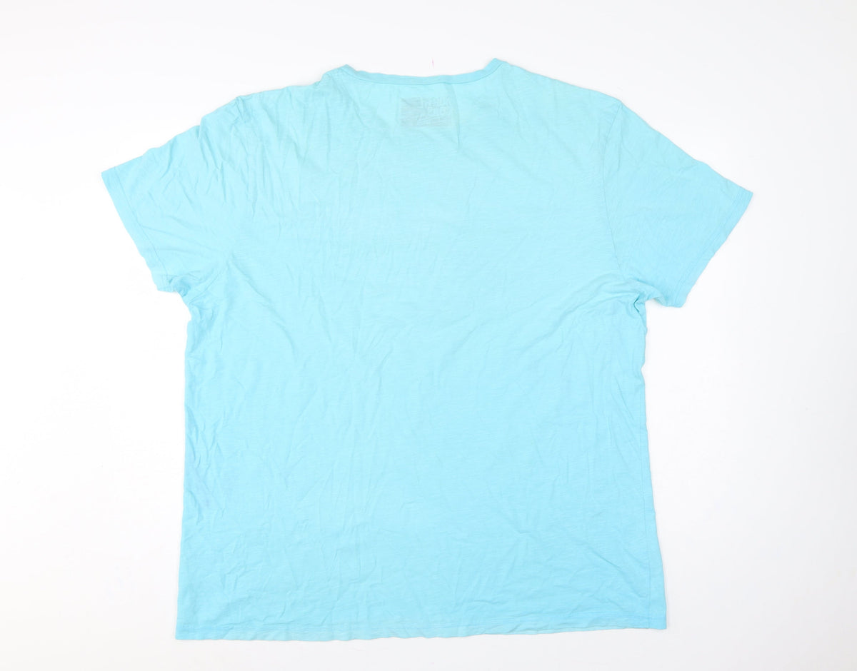 Brand and care label for North Coast Men’s Blue 2XL New York City Graphic Print T-Shirt
