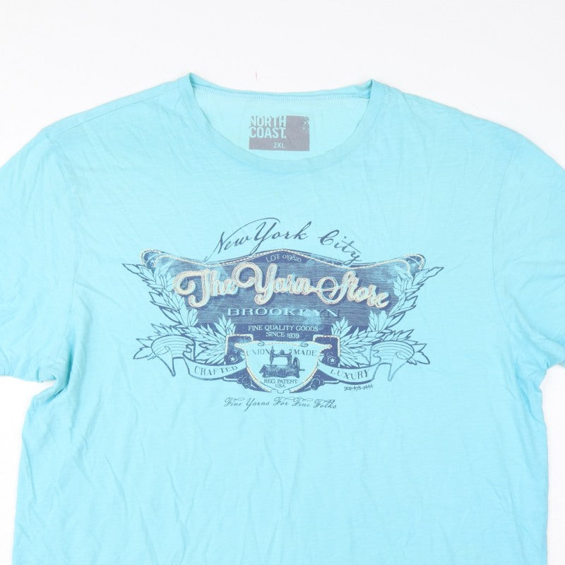 Additional view of North Coast Men’s Blue 2XL New York City Graphic Print T-Shirt