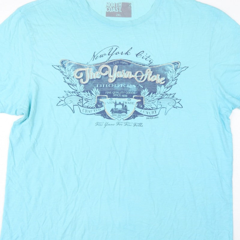 Additional view of North Coast Men’s Blue 2XL New York City Graphic Print T-Shirt