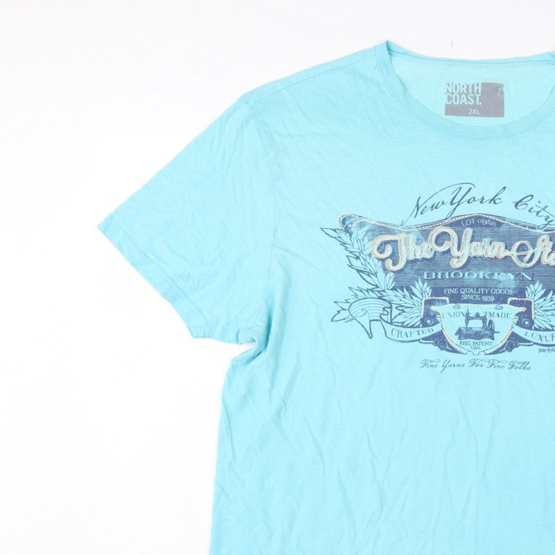 Additional view of North Coast Men’s Blue 2XL New York City Graphic Print T-Shirt