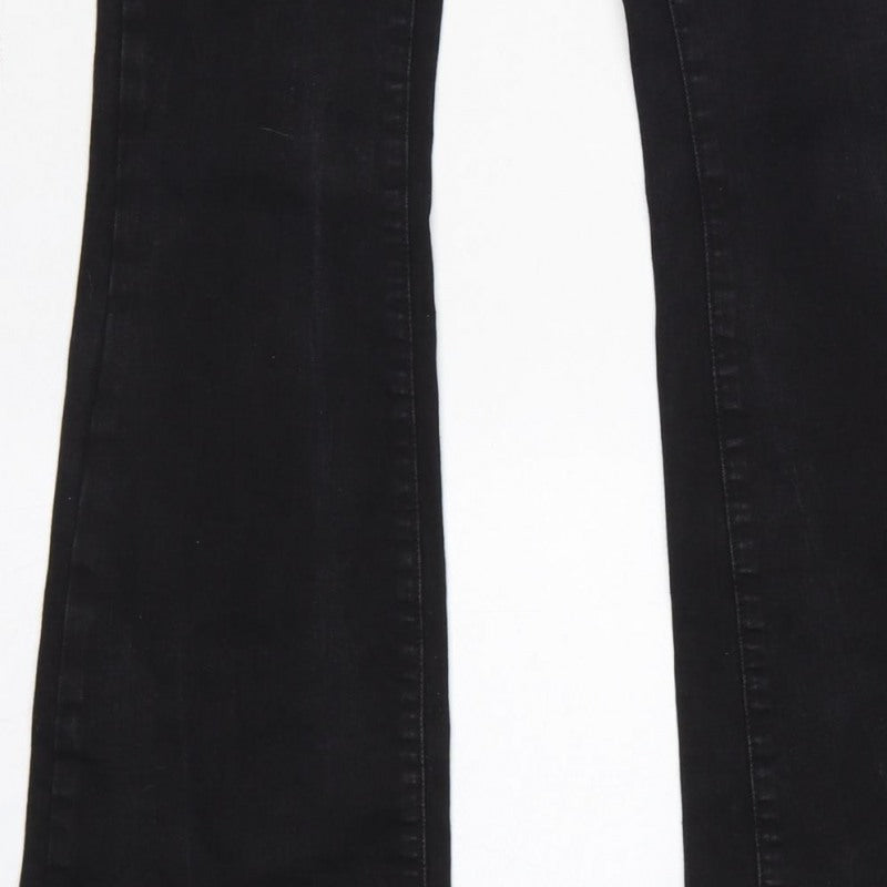 ASOS DESIGN Women’s Black UK 8 W26 L32 High Rise Flared Jeans