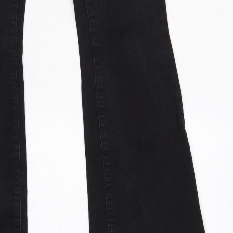 ASOS DESIGN Women’s Black UK 8 W26 L32 High Rise Flared Jeans