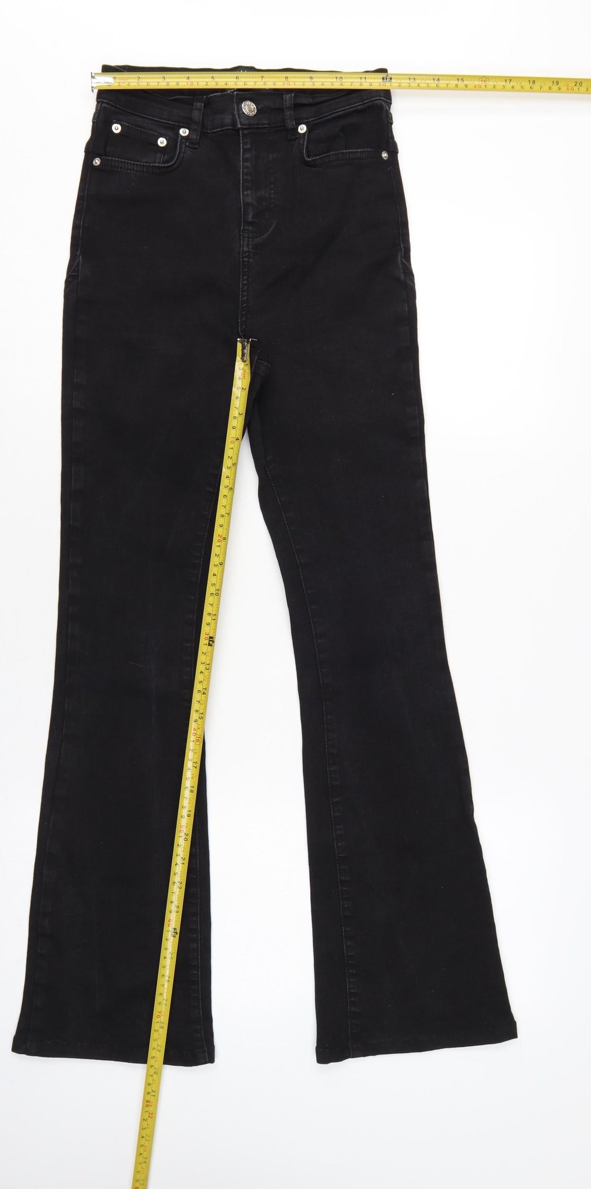 ASOS DESIGN Women’s Black UK 8 W26 L32 High Rise Flared Jeans