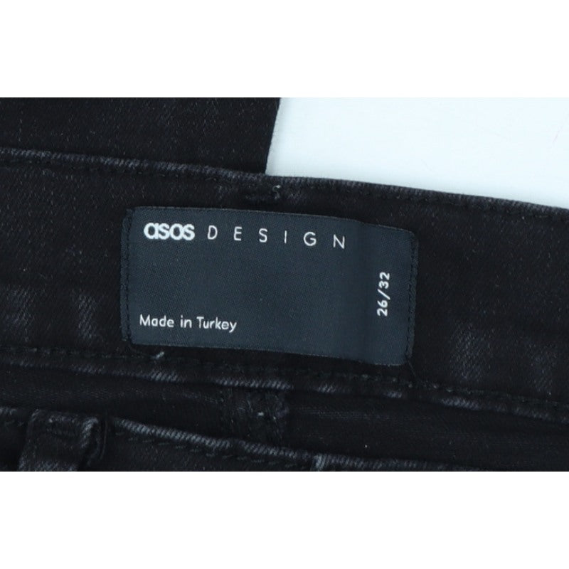 ASOS DESIGN Women’s Black UK 8 W26 L32 High Rise Flared Jeans