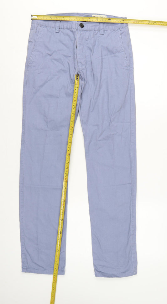 Denim Co. Men's Blue W30 L32 Slim Cotton Chino Trousers