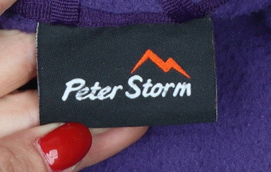 Peter Storm Boys Purple 7-8 Years Hooded Rain Jacket Fleece Lined