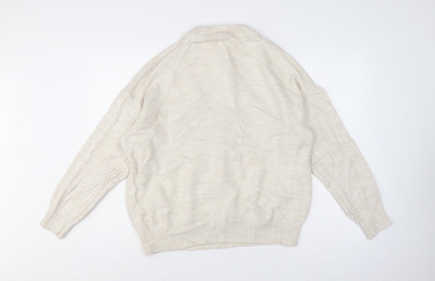 ASOS Design Women Ivory UK 8 Weekend Chunky Knit Pullover Jumper