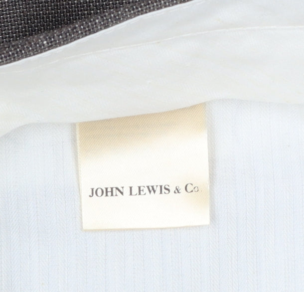 John Lewis & Co Men’s Grey 32 Wool Linen Pleated Dress Trousers