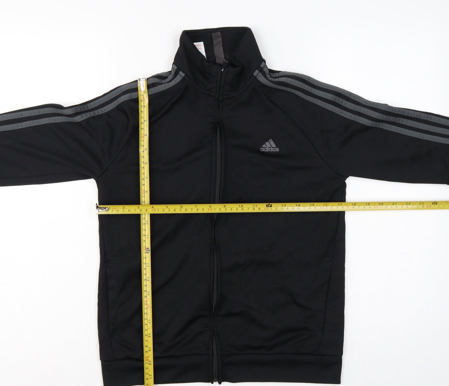 Adidas Boys Black 13-14 Years Full Zip AEROREADY Track Sweatshirt