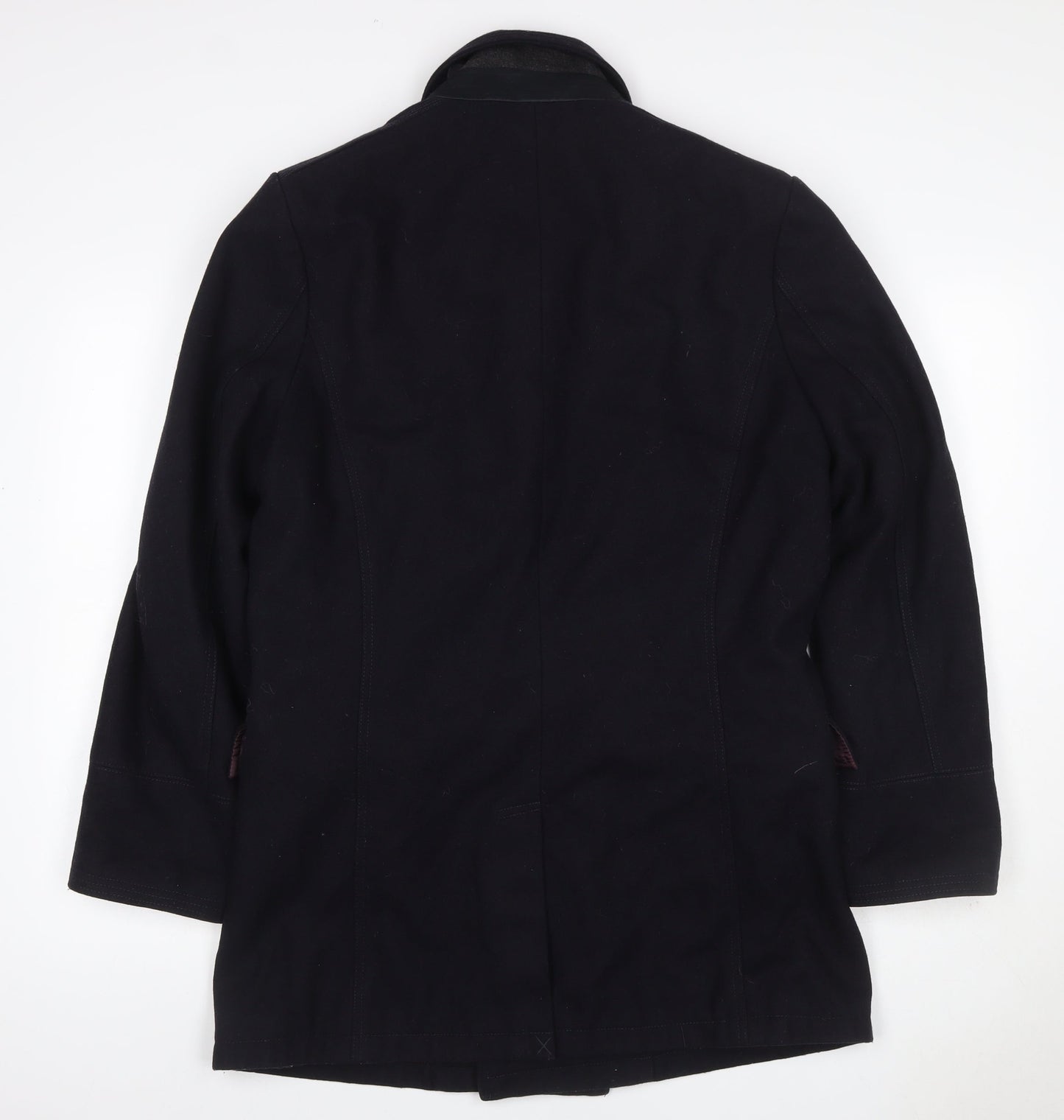 Jasper Conran Men’s Black M Wool Pea Coat Double Breasted