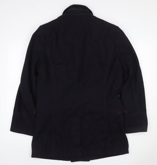 Jasper Conran Men’s Black M Wool Pea Coat Double Breasted