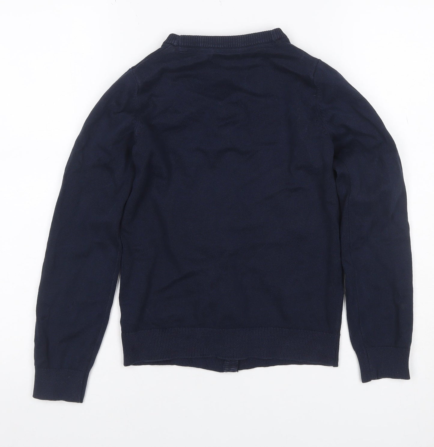 Very Girls Blue 10-11 Years V-Neck Button Knit School Cardigan