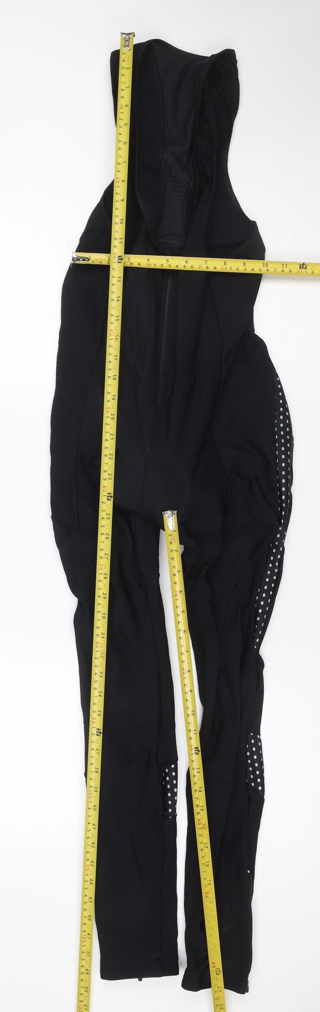 dhb Women’s Black L Padded Cycling Bib Compression Leggings Reflective