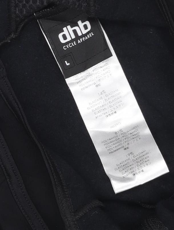 dhb Women’s Black L Padded Cycling Bib Compression Leggings Reflective