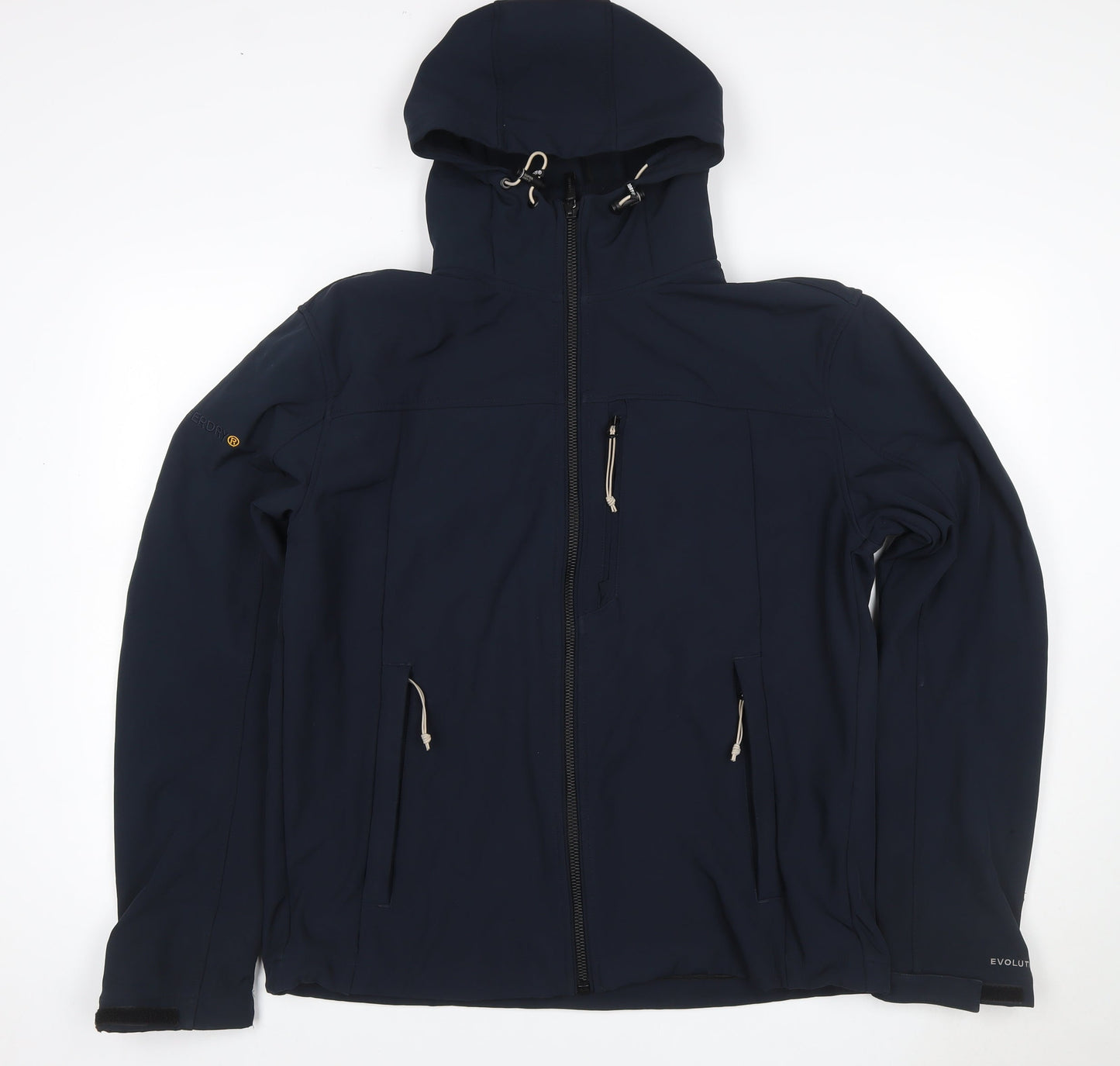 Superdry Men's Navy XL Trekker Windcheater Hooded Softshell Jacket
