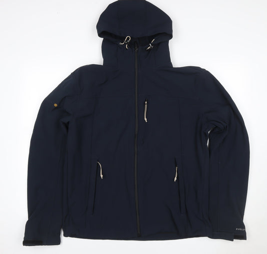 Superdry Men's Navy XL Trekker Windcheater Hooded Softshell Jacket