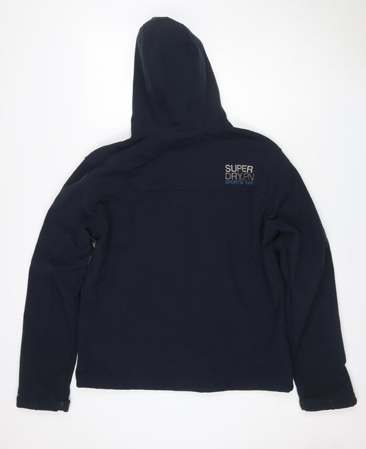 Superdry Men's Navy XL Trekker Windcheater Hooded Softshell Jacket