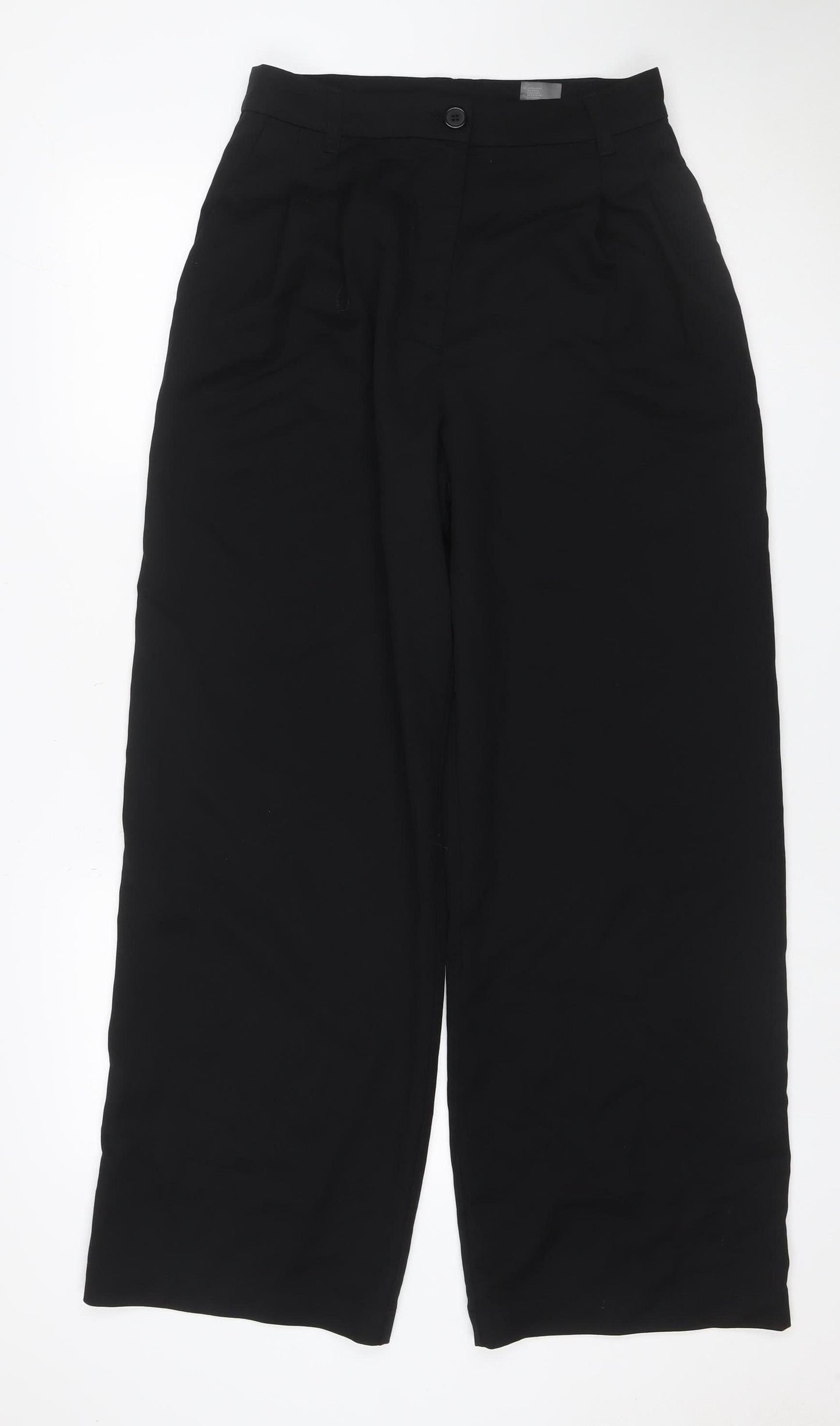 Monki Women’s Black Size 10 Wide-Leg Tailored Dress Trousers
