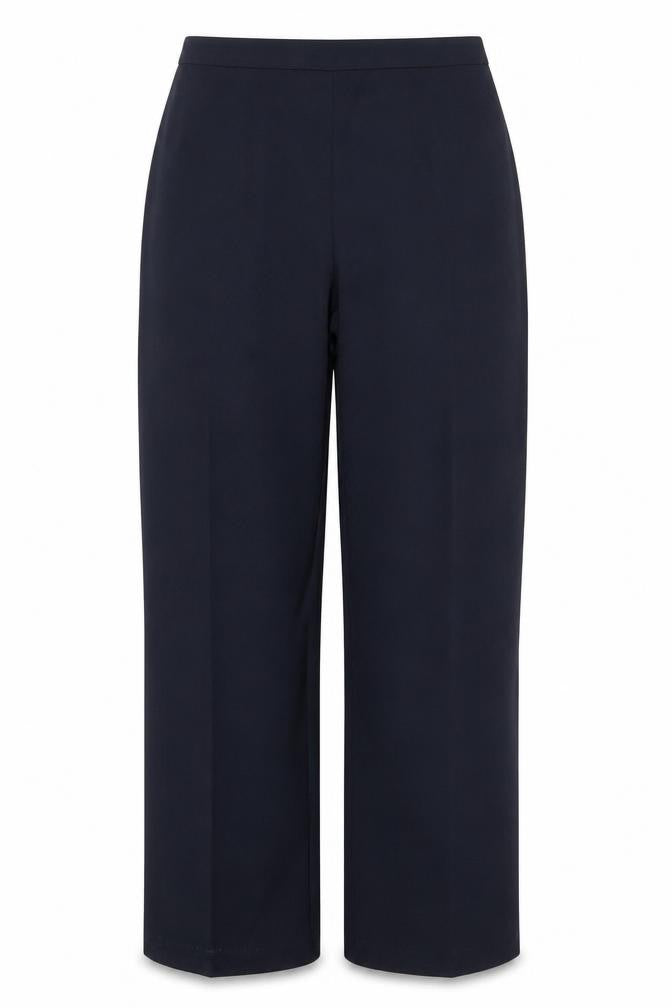 Marks & Spencer Women Navy UK 14 Straight Leg Tailored Trousers