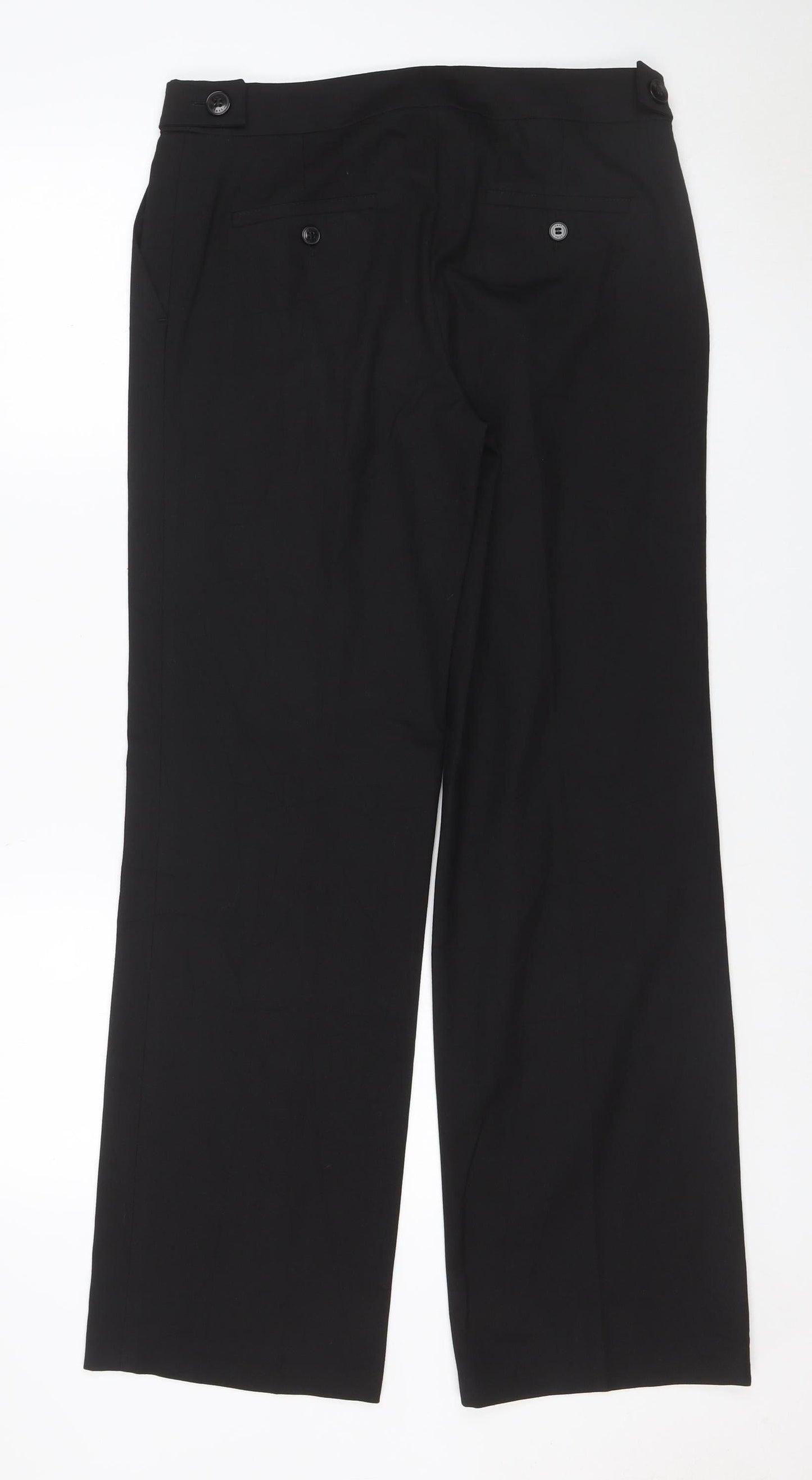 Next Women’s Black Size 10 Regular Tailored Straight Leg Work Trousers
