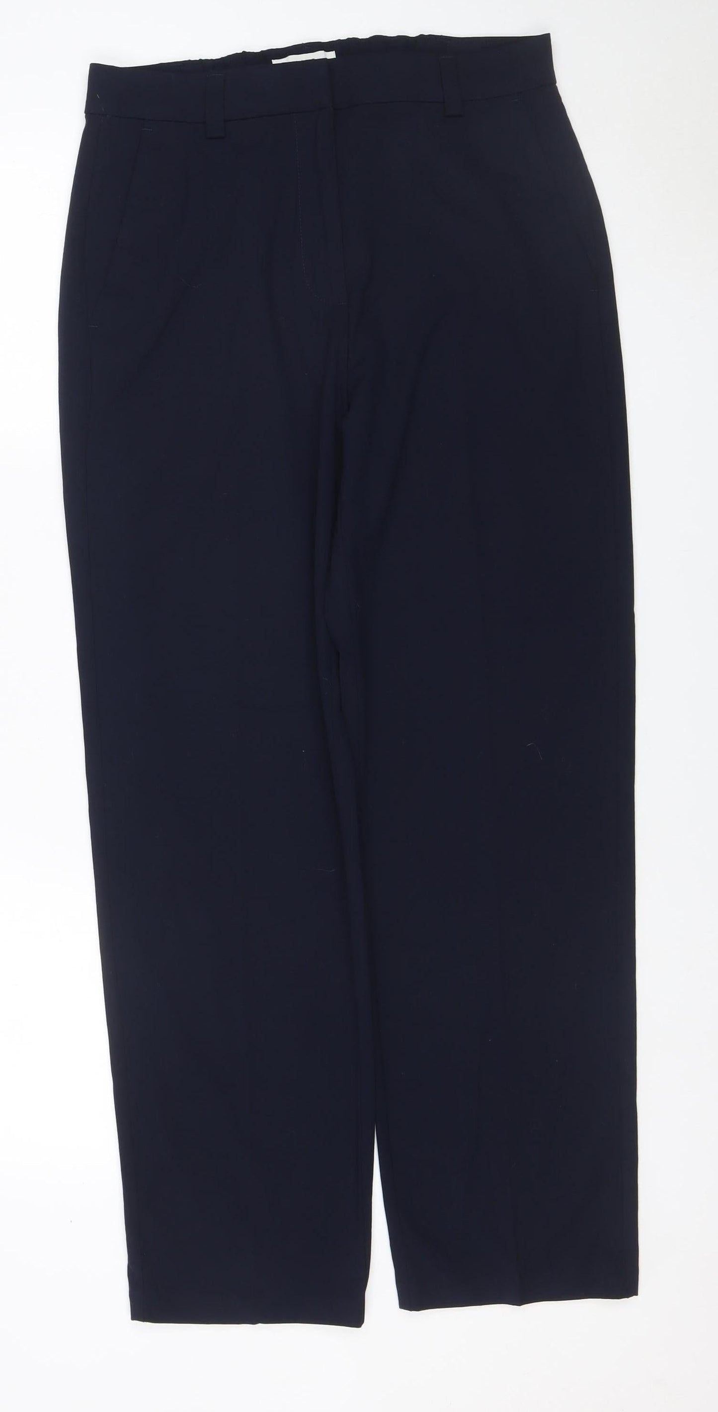 Marks & Spencer Women’s Navy Blue UK 12 Straight Leg Work Trousers