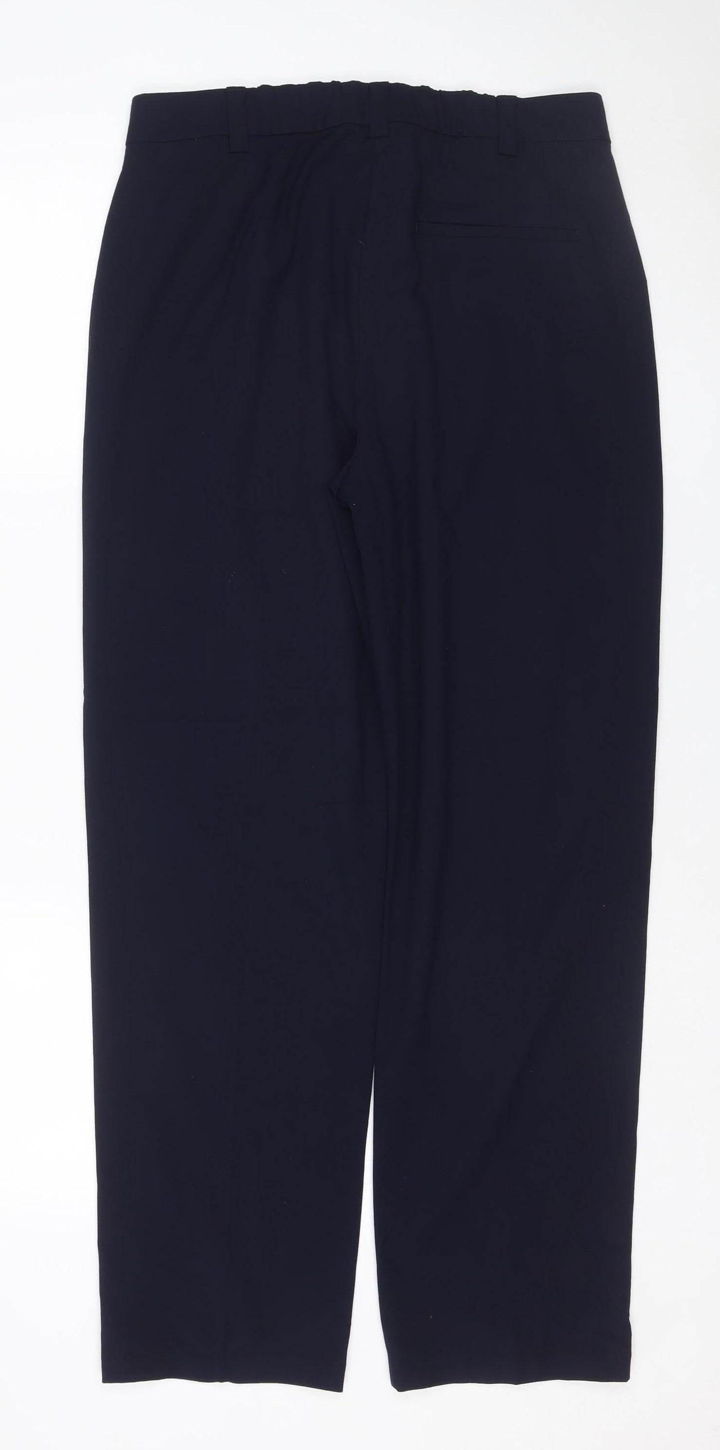 Marks & Spencer Women’s Navy Blue UK 12 Straight Leg Work Trousers