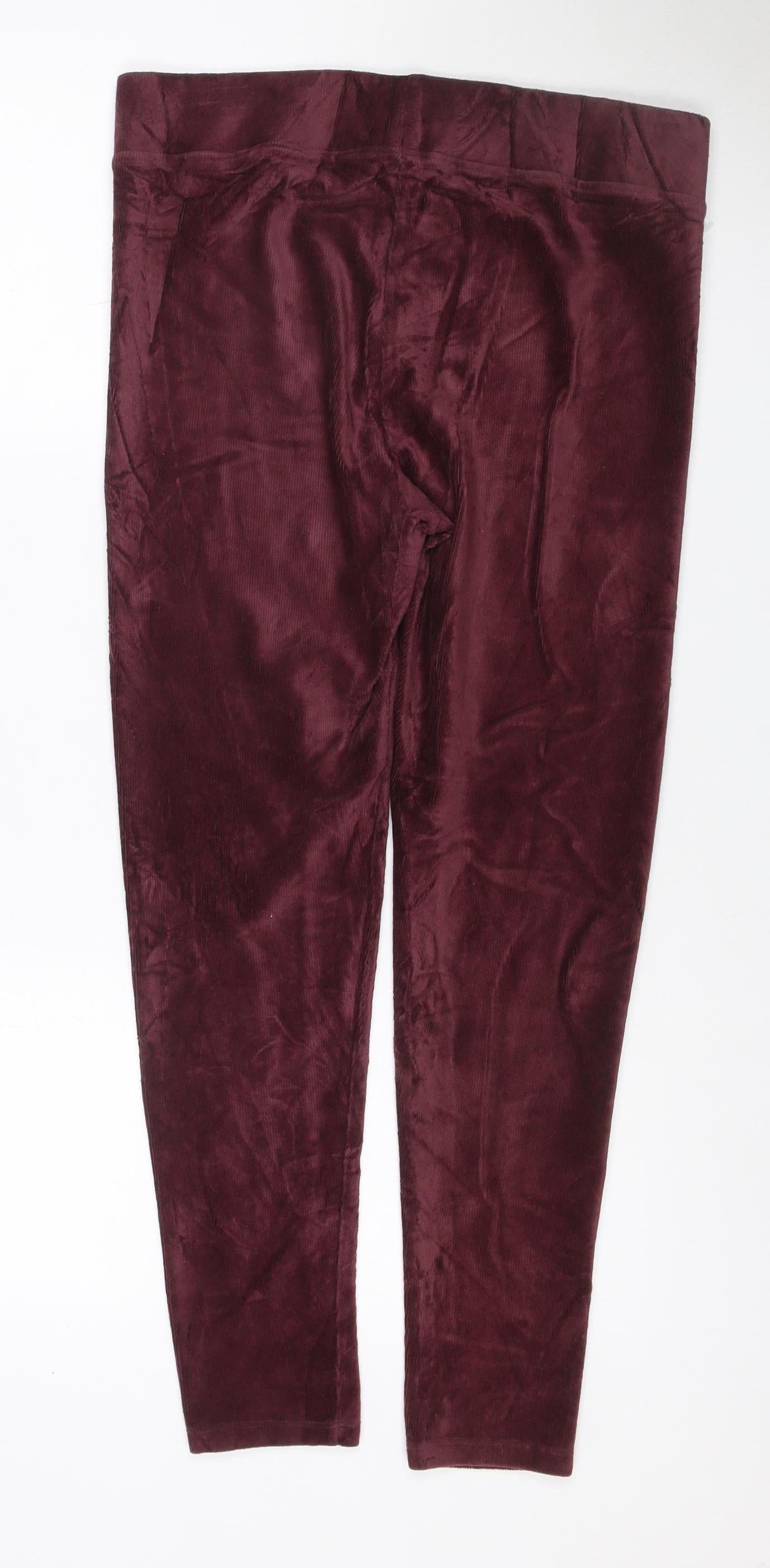 Marks & Spencer Women’s Burgundy Size 16 Corduroy Bootcut Trousers