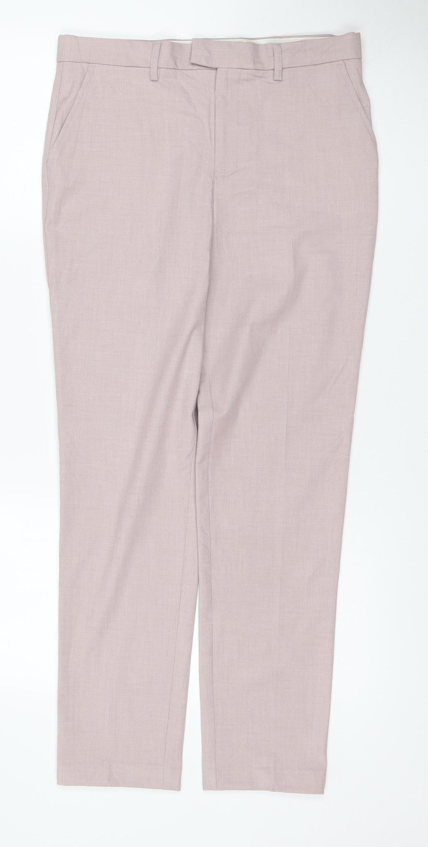 Marks and Spencer Girls Pink Dress Trousers 13-14 Years Stretch Formal