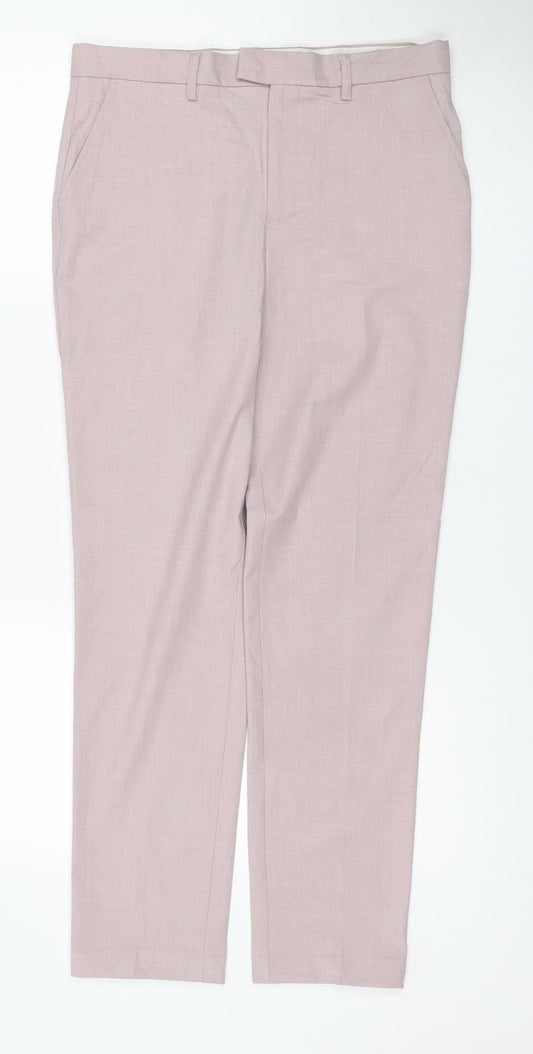 Marks & Spencer Girls Pink Dress Trousers 13-14 Years Stretch Formal