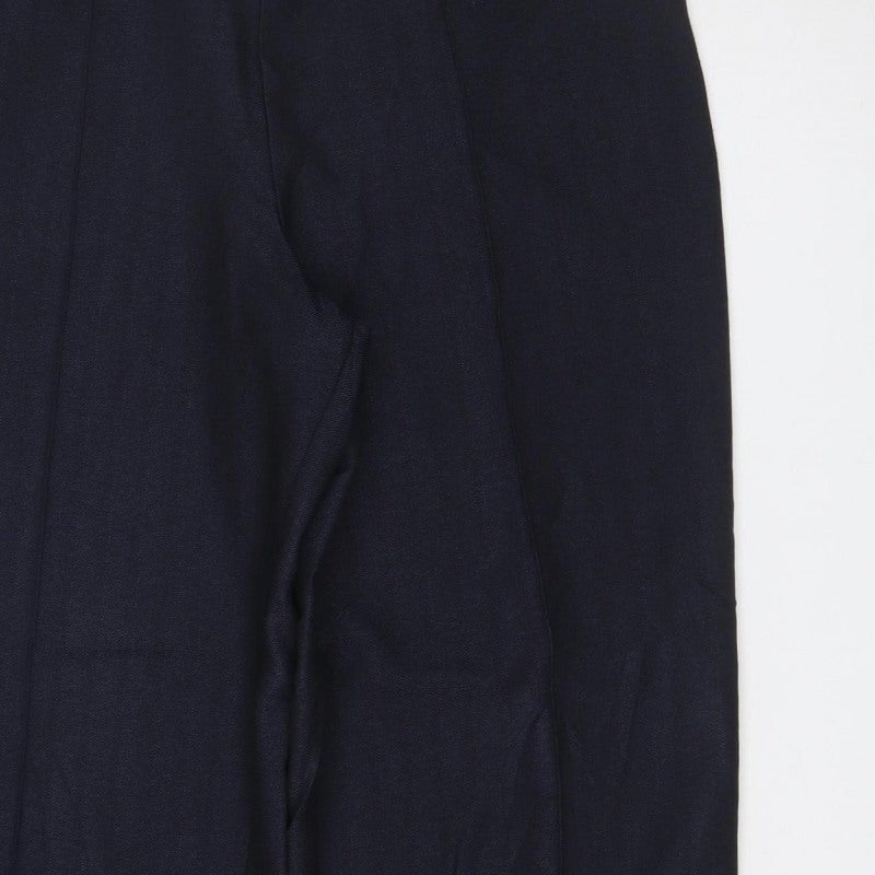 Marks and Spencer Women’s Blue UK 8 Short Straight Trousers