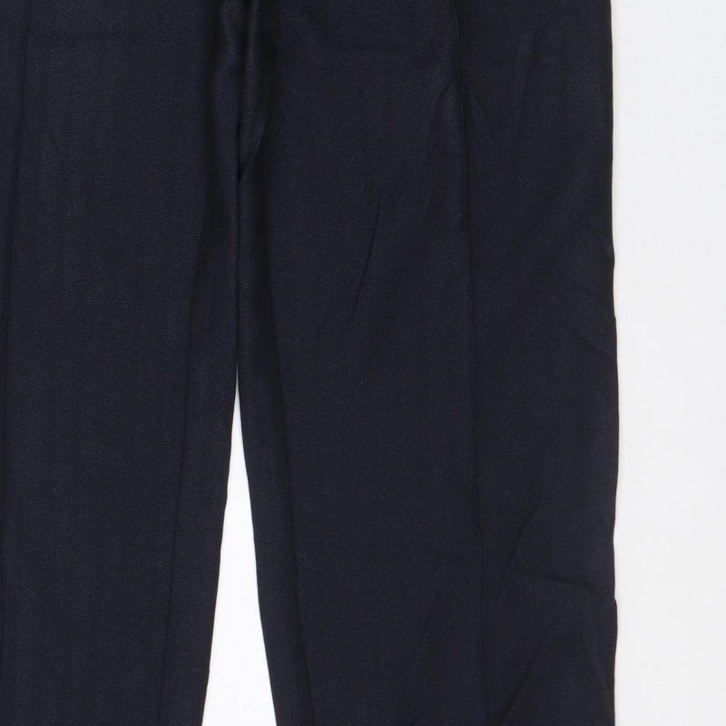 Marks and Spencer Women’s Blue UK 8 Short Straight Trousers