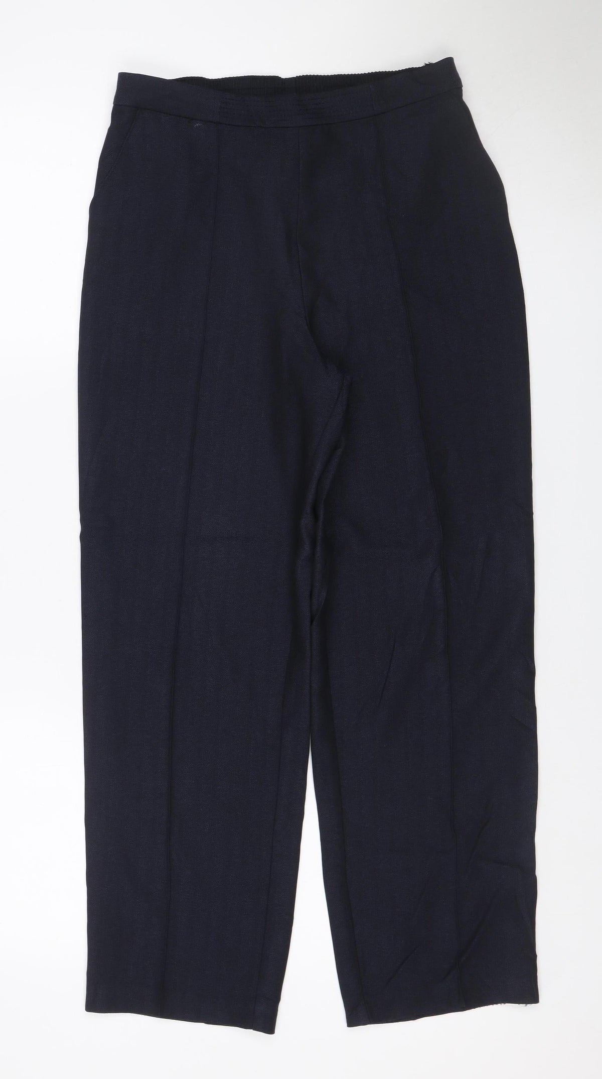 Marks and Spencer Women’s Blue UK 8 Short Straight Trousers