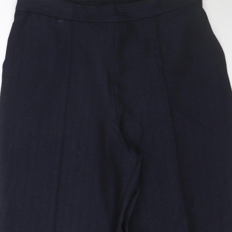 Marks and Spencer Women’s Blue UK 8 Short Straight Trousers
