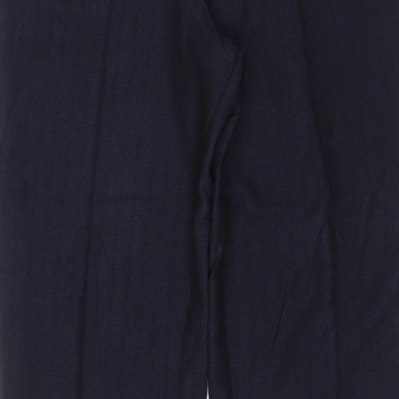 Marks and Spencer Women’s Blue UK 8 Short Straight Trousers
