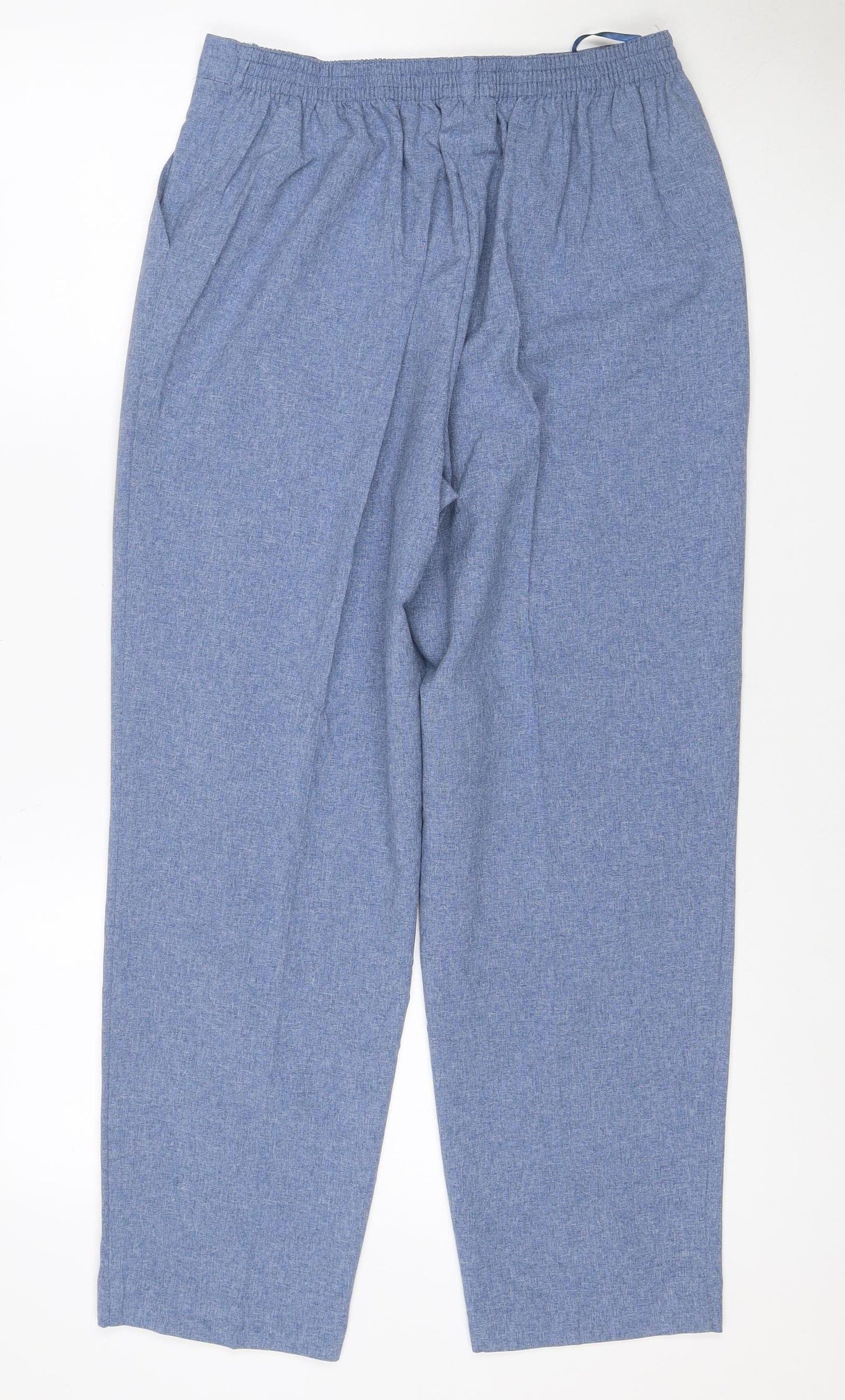 Classics Women Blue Size 14 Relaxed Tapered Drawstring Jogger Trousers