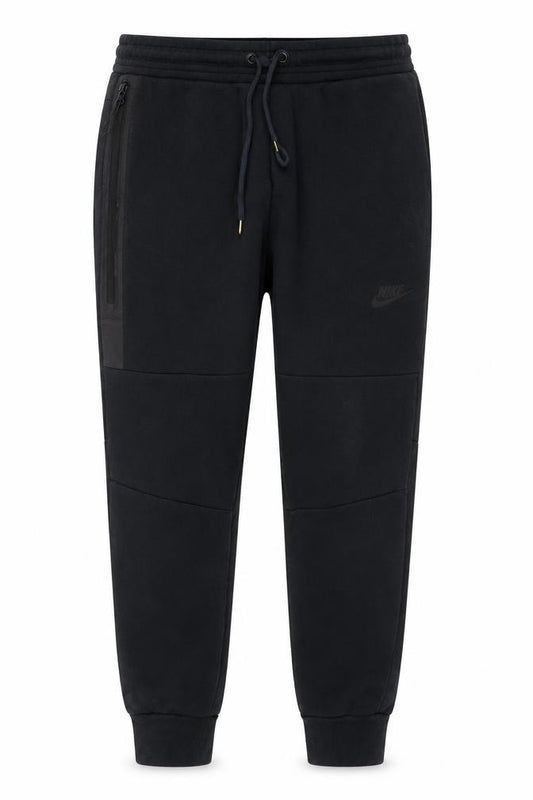 Nike Boys Black S Tech Fleece Jogger Trousers Drawstring Zip Pocket